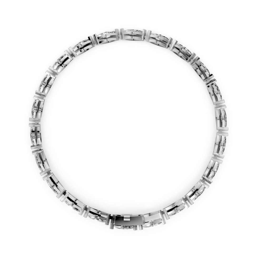 Marquise Diamanten Tennisarmband - 18K Witgoud - 6,68 ct