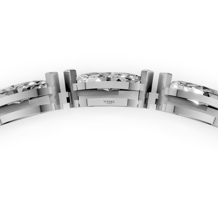 Marquise Diamanten Tennisarmband - 18K Witgoud - 6,68 ct