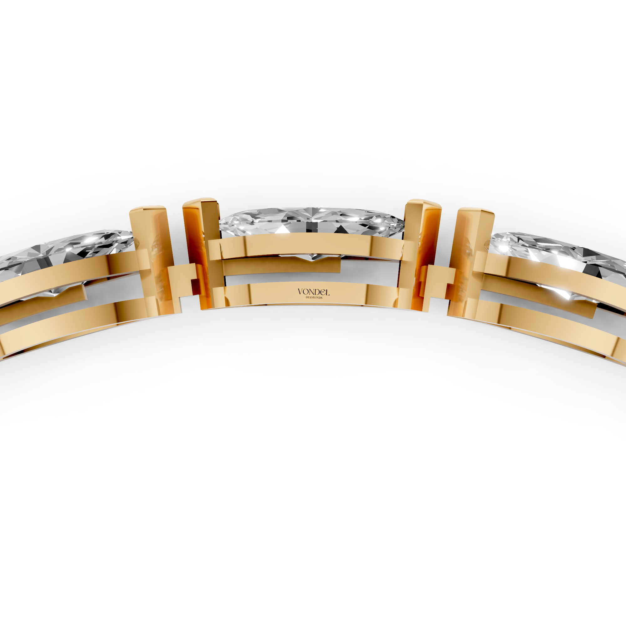 Camille - In Stock - Marquise Lab Grown Diamond Tennis Bracelet - 18K Gold - 6,68 ct