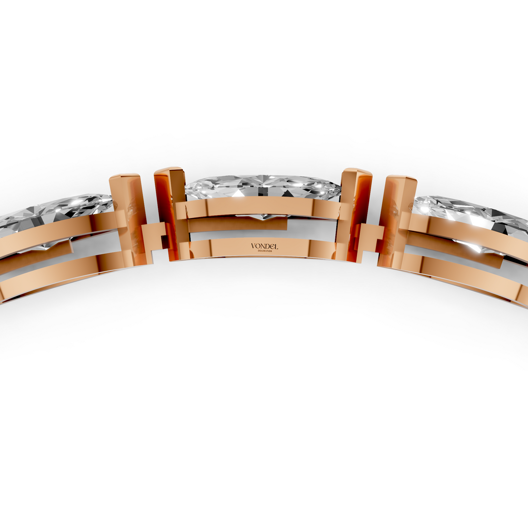 Marquise Diamanten Tennisarmband - 18K Witgoud - 6,68 ct
