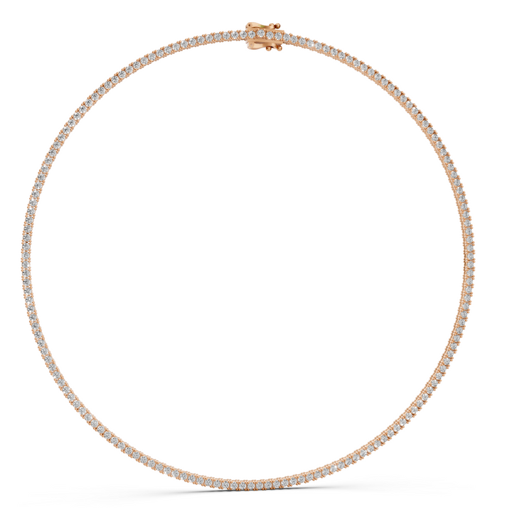 Diamanten Tennis Collier 42 cm - 18K Goud - 6,88 ct