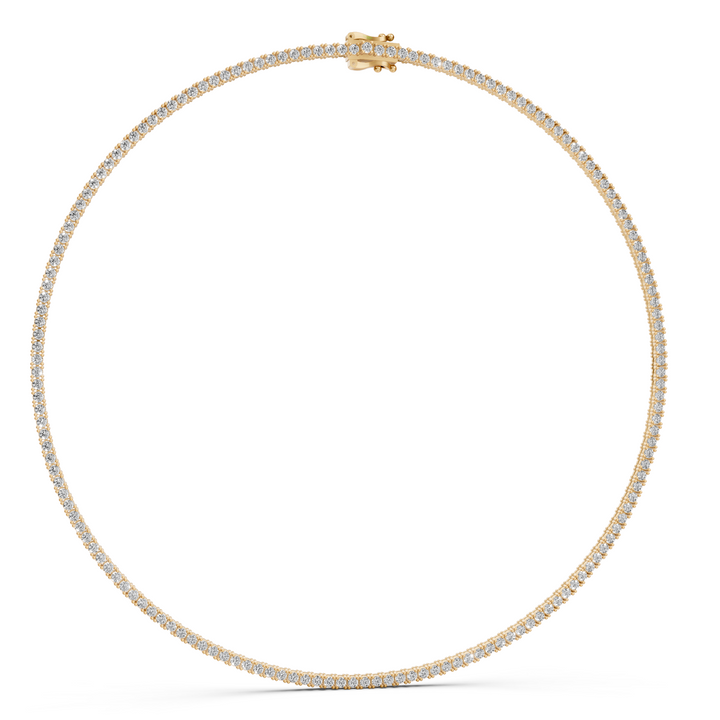 Diamanten Tennis Collier 42 cm - 18K Goud - 6,88 ct