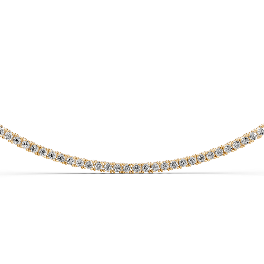Diamanten Tennis Collier 42 cm - 18K Goud - 6,88 ct