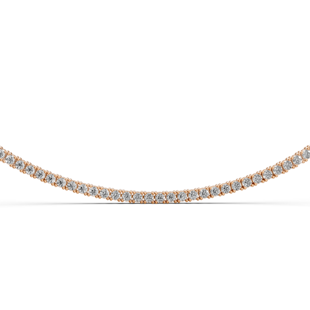 Diamanten Tennis Collier 42 cm - 18K Goud - 6,88 ct