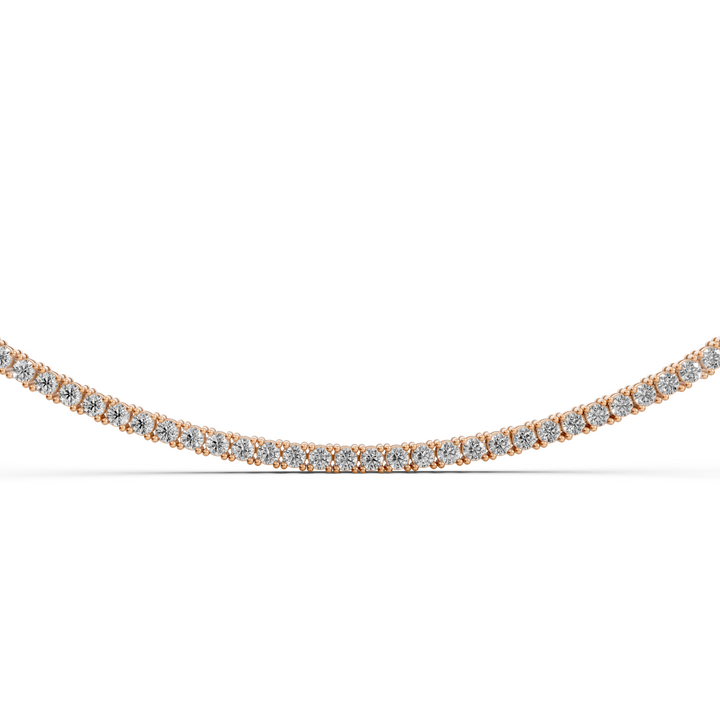 Diamanten Tennis Collier 42 cm - 18K Goud - 6,88 ct