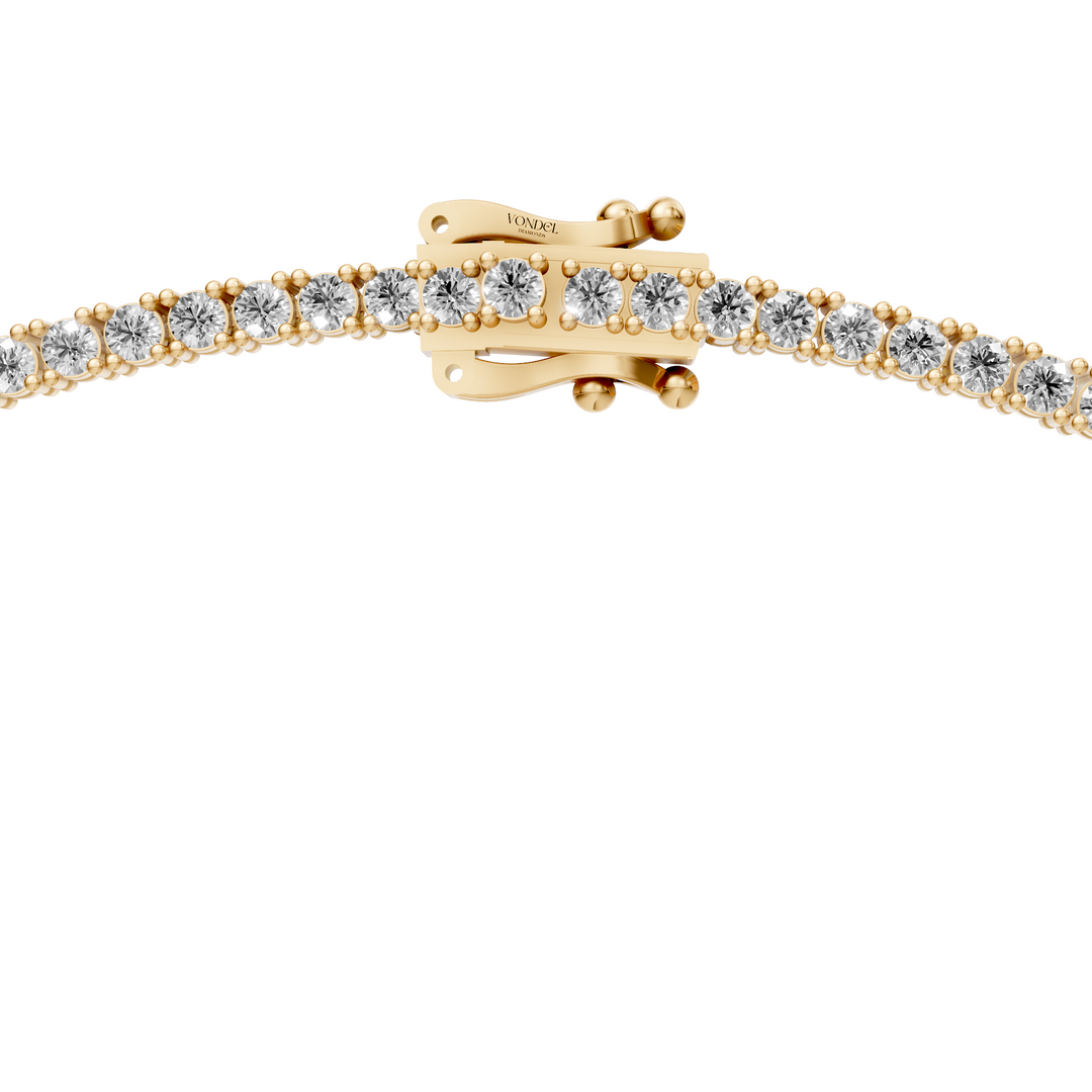 Diamanten Tennis Collier 42 cm - 18K Goud - 6,88 ct