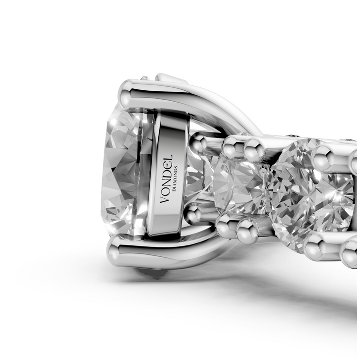 Rond Briljant op een Eternity Band - 18k Witgoud - 4,02 ct