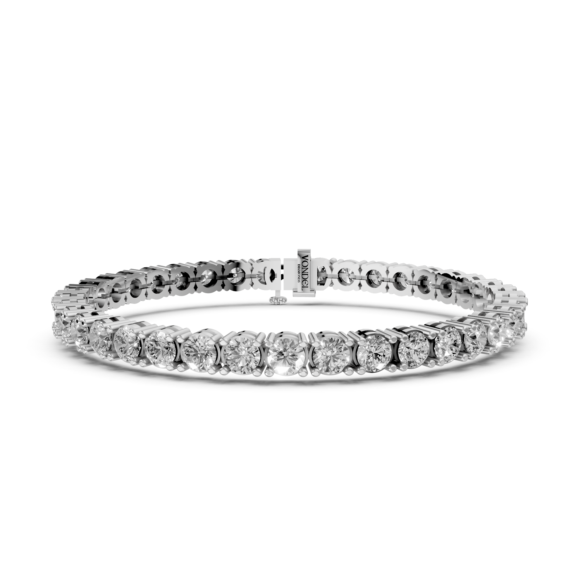 Chris - In Stock - Classic Lab Grown Diamond Tennis Bracelet - 18K White Gold