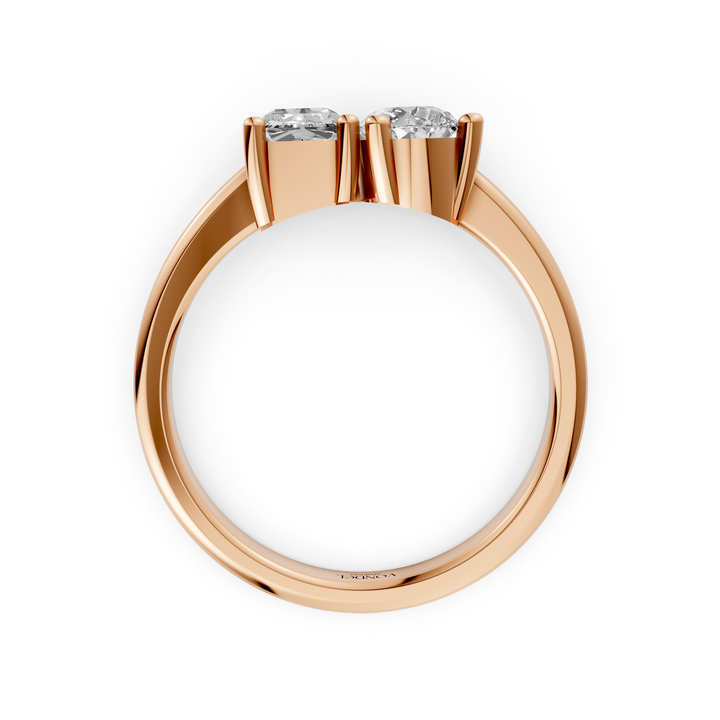 Toi et Moi Ring Radiant Pear - 1,0 ct