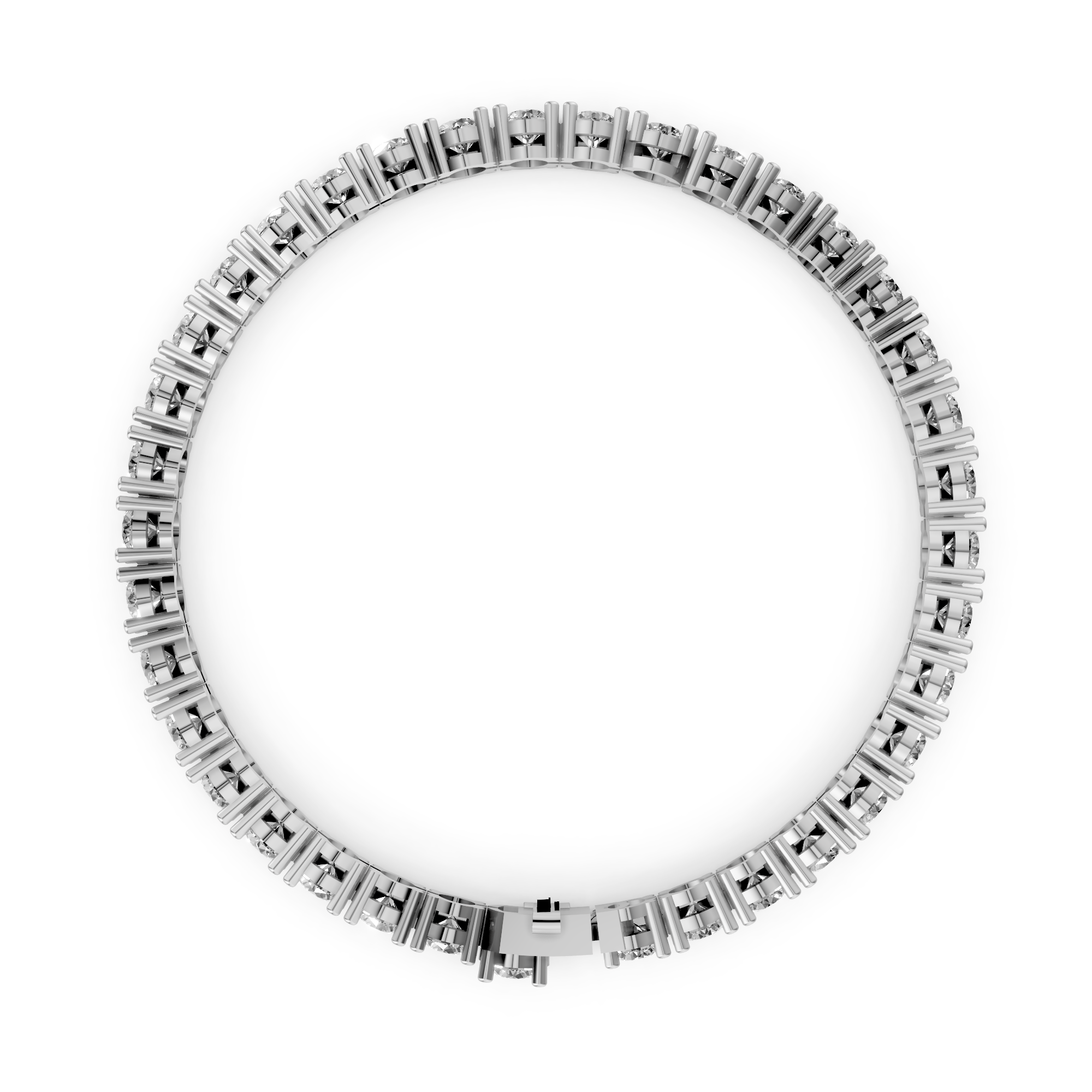 Chris - In Stock - Classic Lab Grown Diamond Tennis Bracelet - 18K White Gold