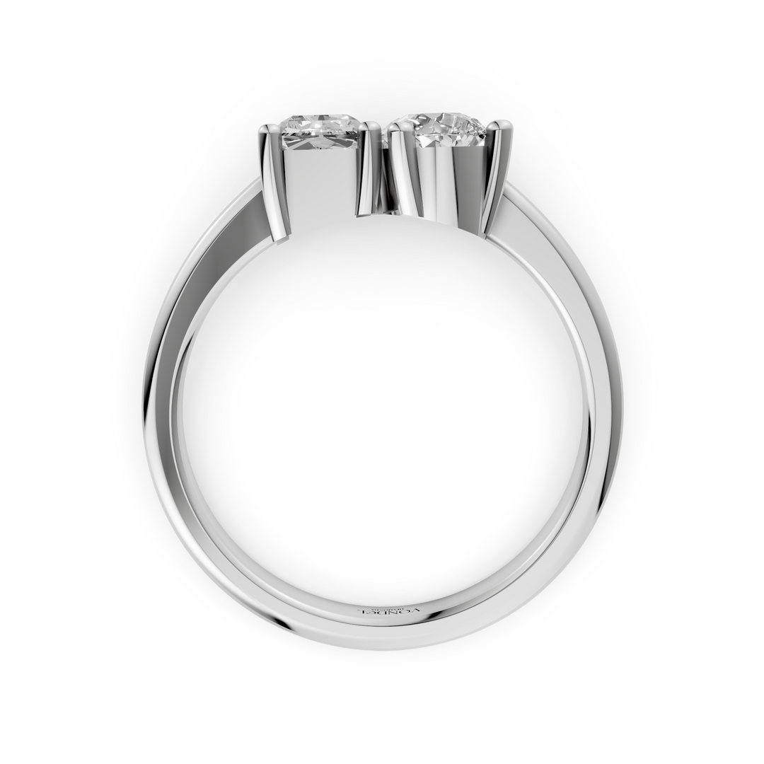 Toi et Moi Ring Radiant Pear - 1,0 ct