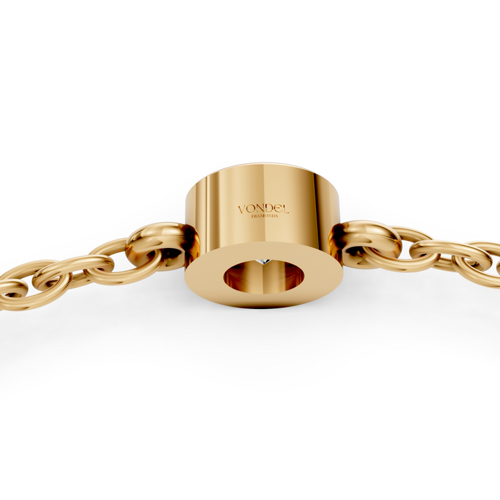 Fijne Armband met Diamantstations - 18k Geelgoud - 0,7 ct