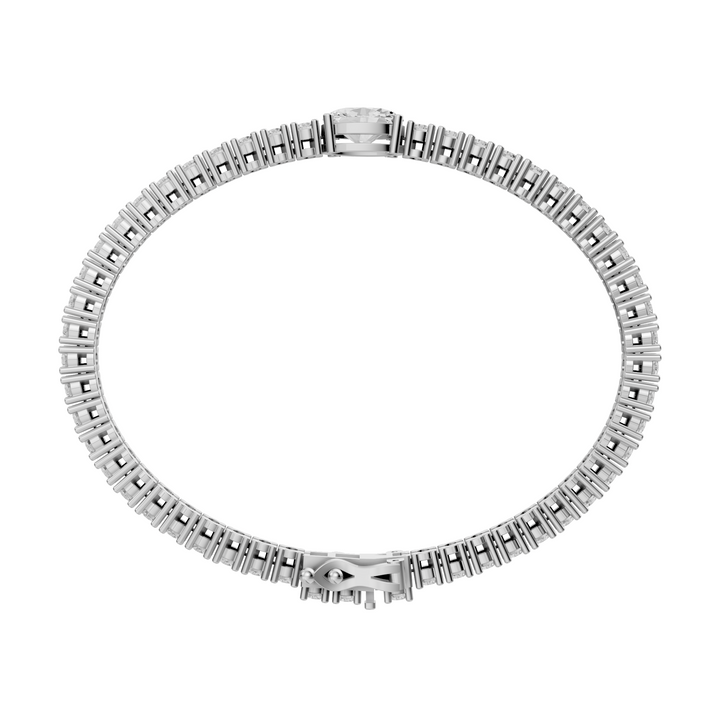 Daphne - Diamanten Tennisarmband met Ovale Middensteen - 18K Goud - 4,34 ct
