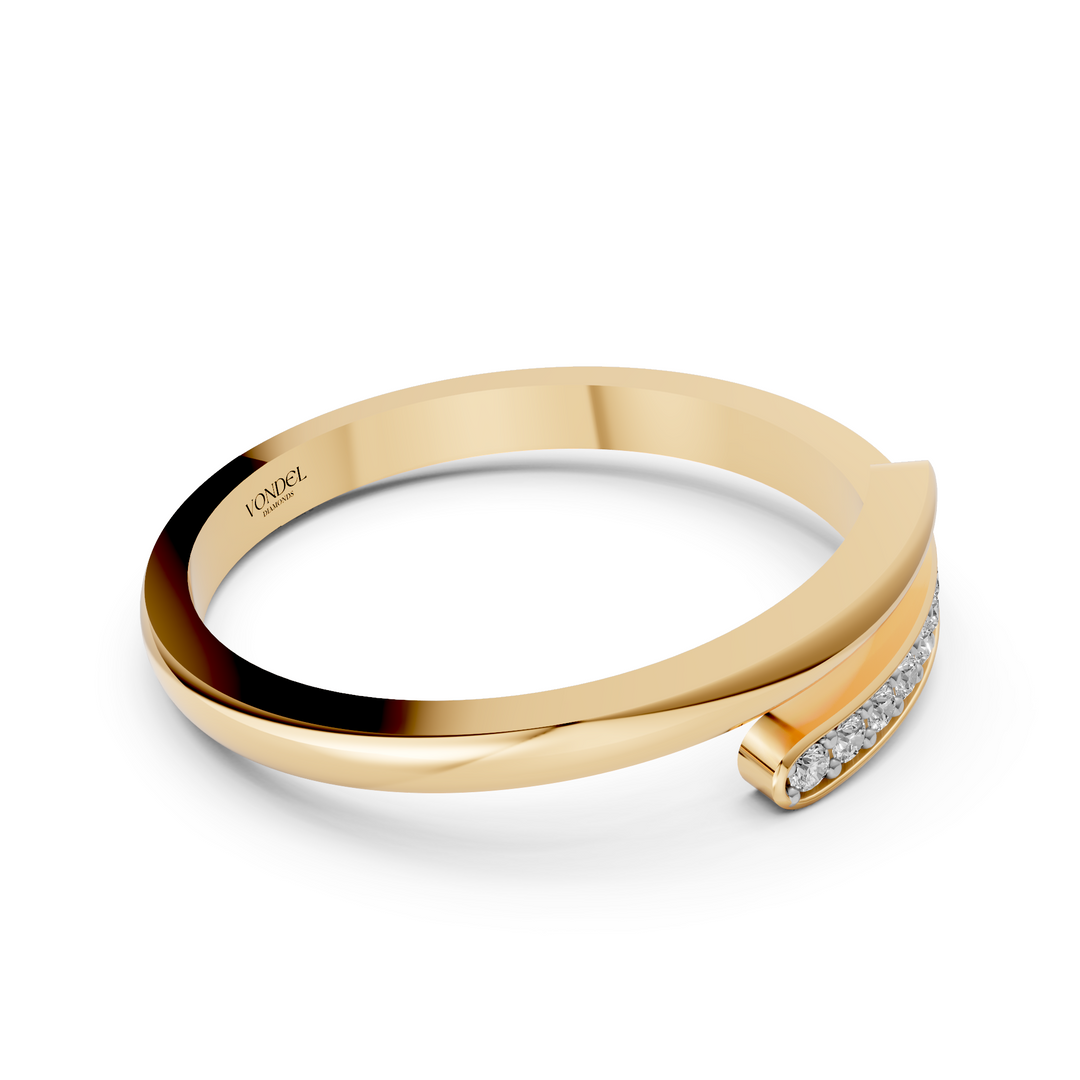 Wrap around Ring met ronde briljanten - 18K Goud - 0,07 ct