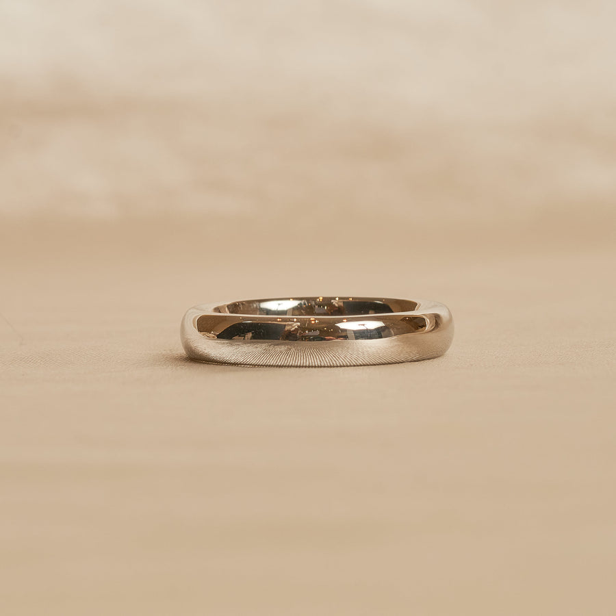 Trouwring man plain band 4mm, platina