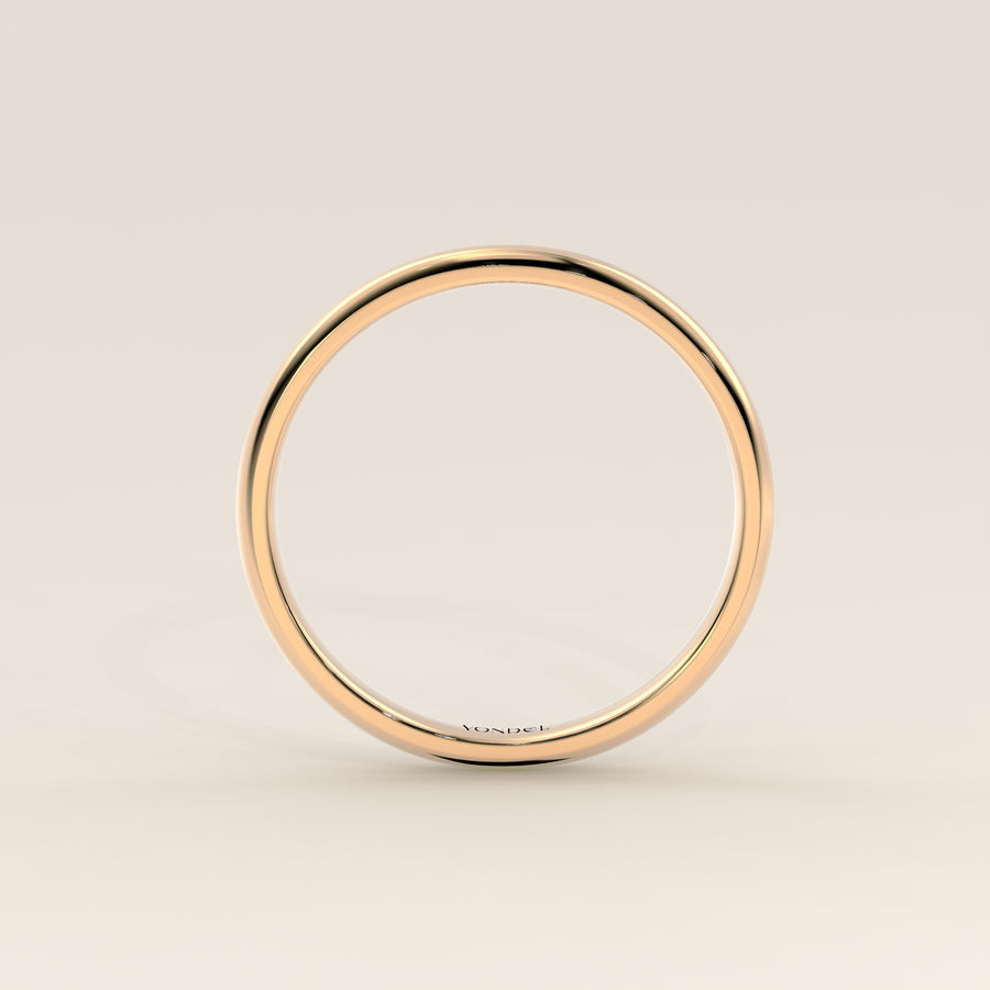 Trouwring plain band 2 mm, geelgoud