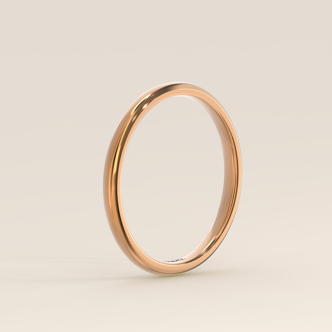 Alliance simple, 2 mm, or rose