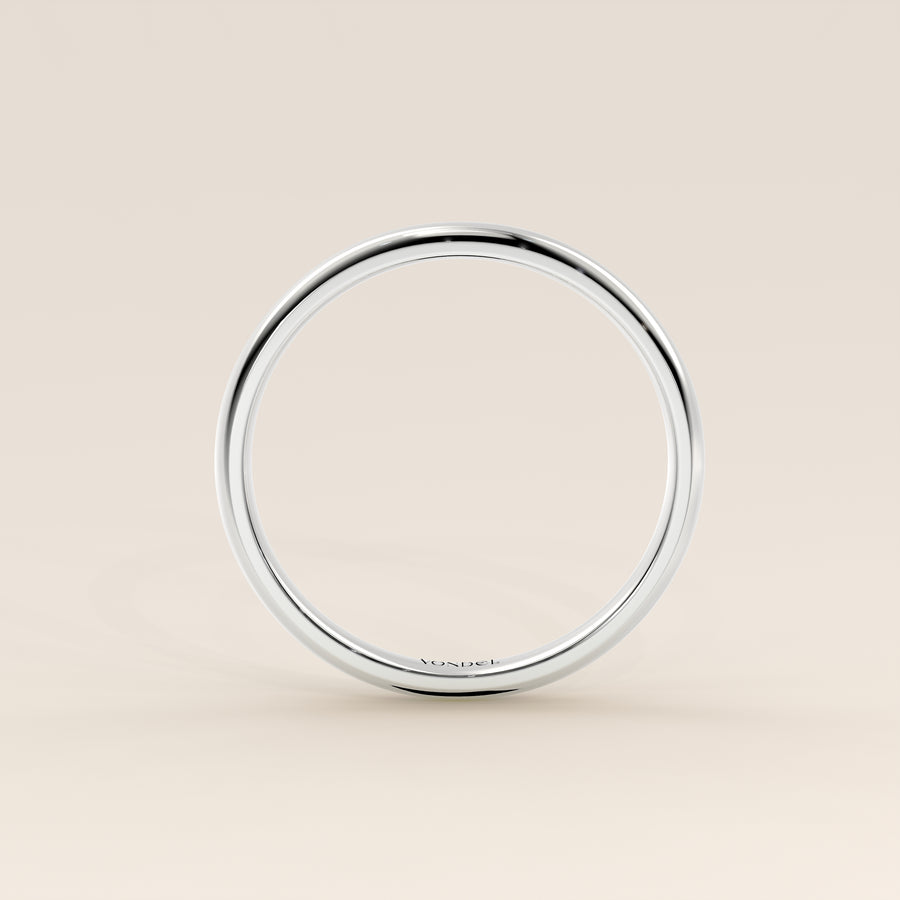 Trouwring plain band 2 mm, witgoud