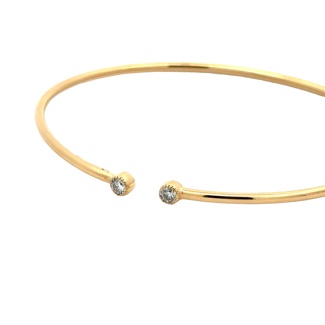 Open Bangle Armband - 18k Geelgoud - 0,2 ct