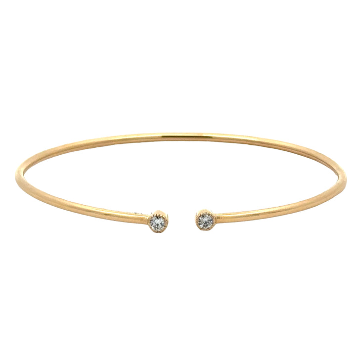 Open Bangle Armband - 18k Geelgoud - 0,2 ct