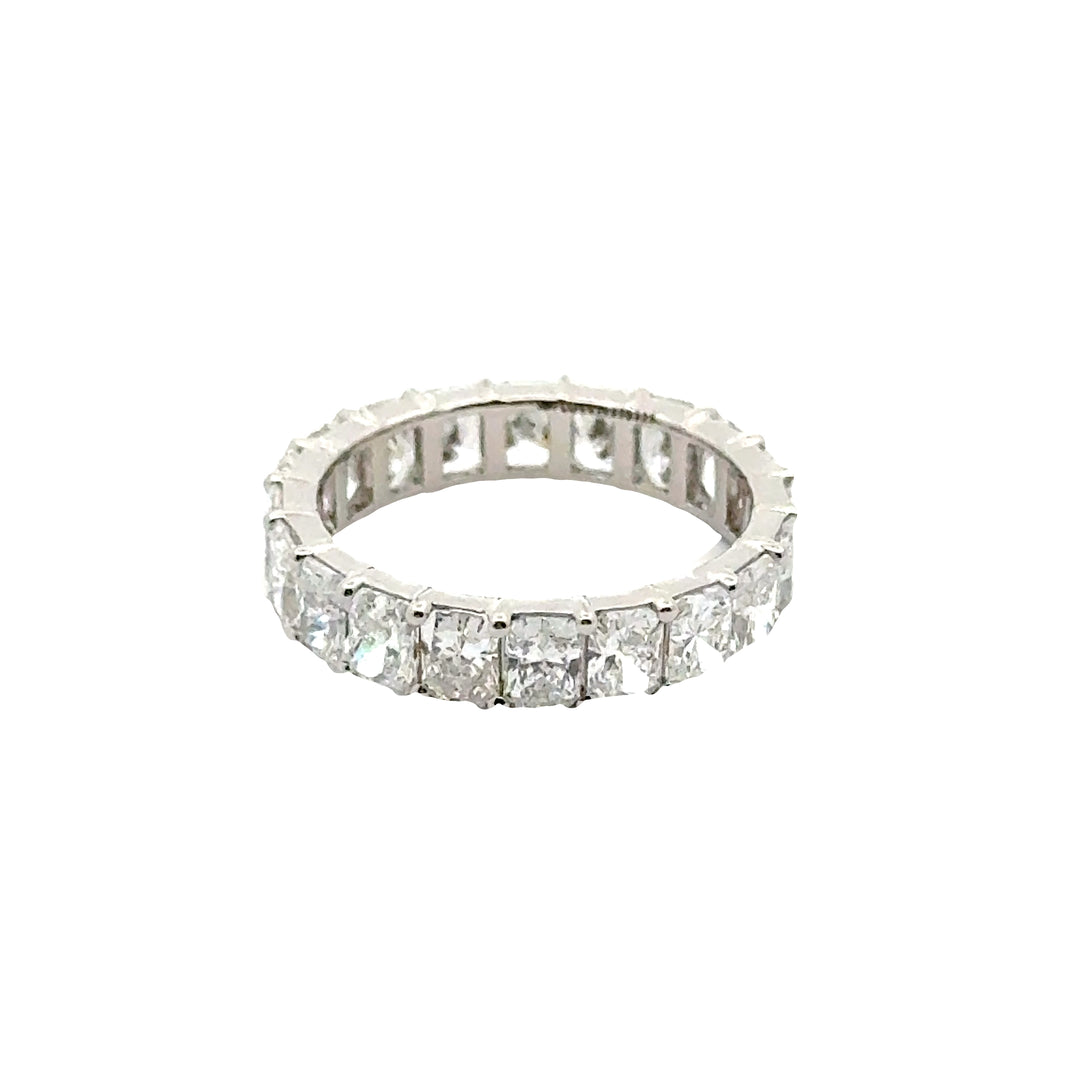 Radiant Eternity Ring, U zetting - Platina - 4,20 ct