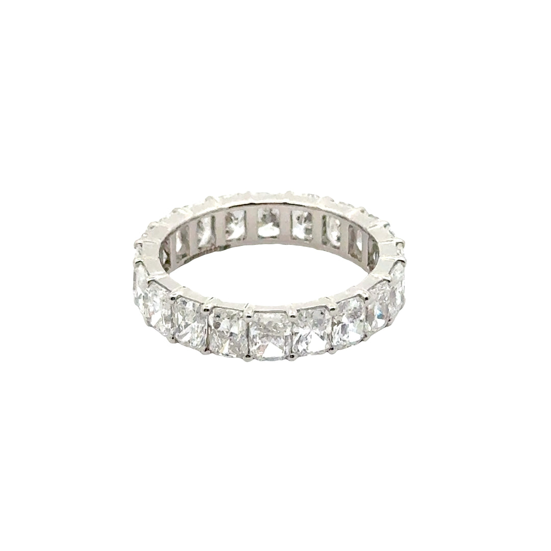 Radiant Eternity Ring, U zetting - Platina - 4,20 ct