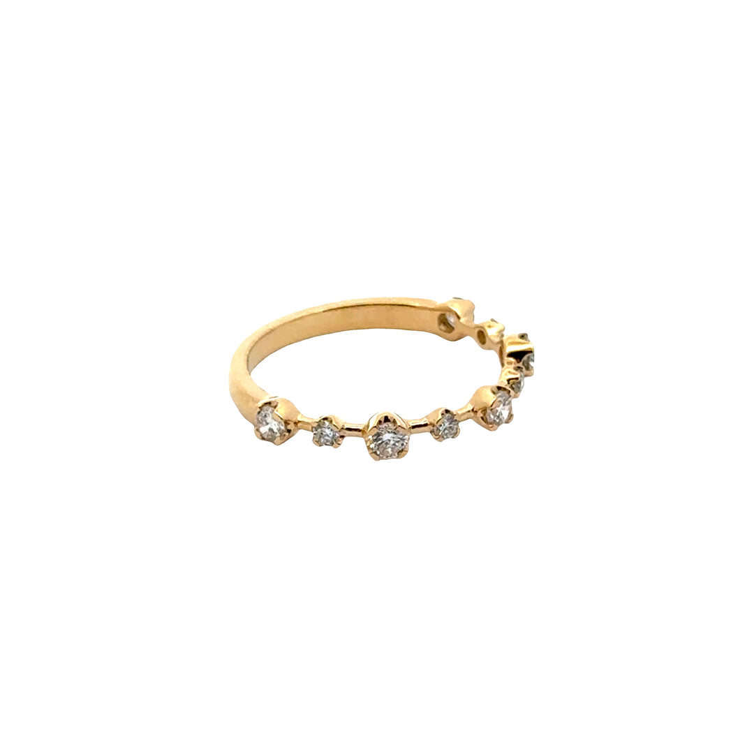 Multi Rond Briljant Ring - 18K Geelgoud - 0,43 ct