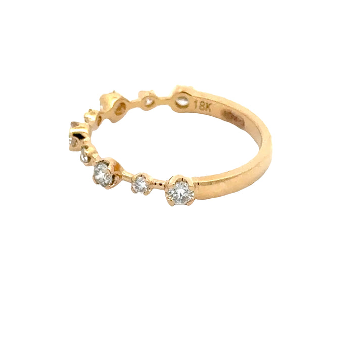 Multi Rond Briljant Ring - 18K Geelgoud - 0,43 ct
