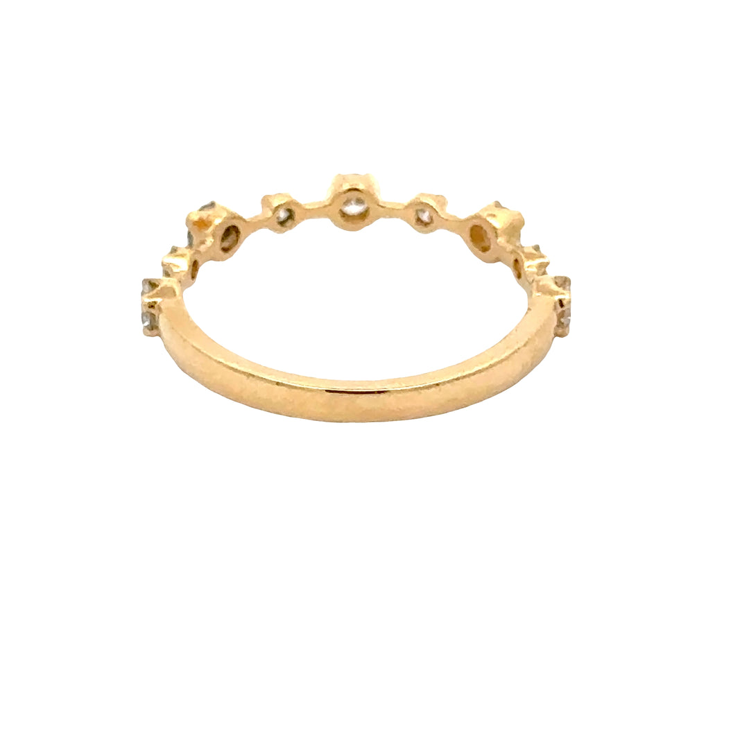 Multi Rond Briljant Ring - 18K Geelgoud - 0,43 ct