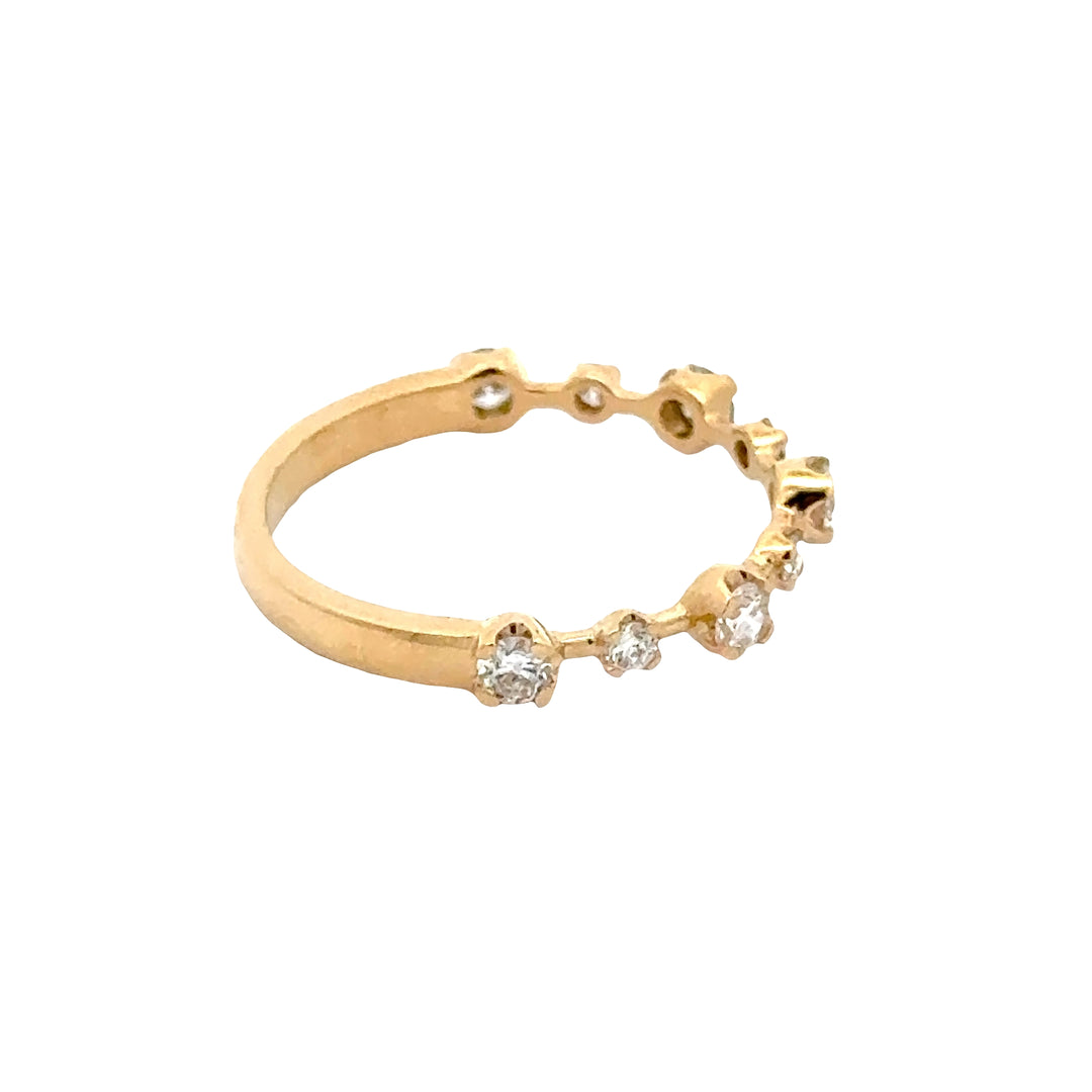 Multi Rond Briljant Ring - 18K Geelgoud - 0,43 ct