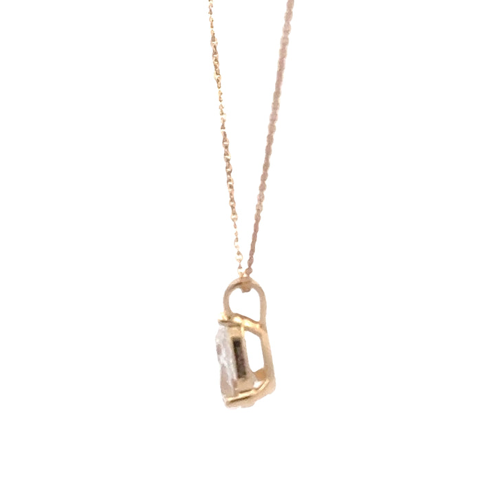Pear Diamond Pendant Ketting - 18K Geelgoud - 1,62 ct