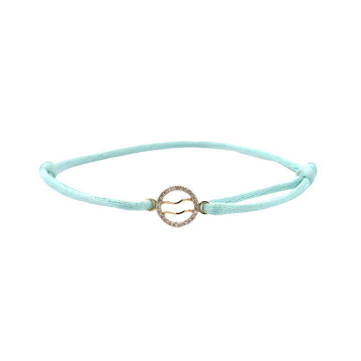 Sterrenbeeld Armband met Satijnenkoord - 18K Goud