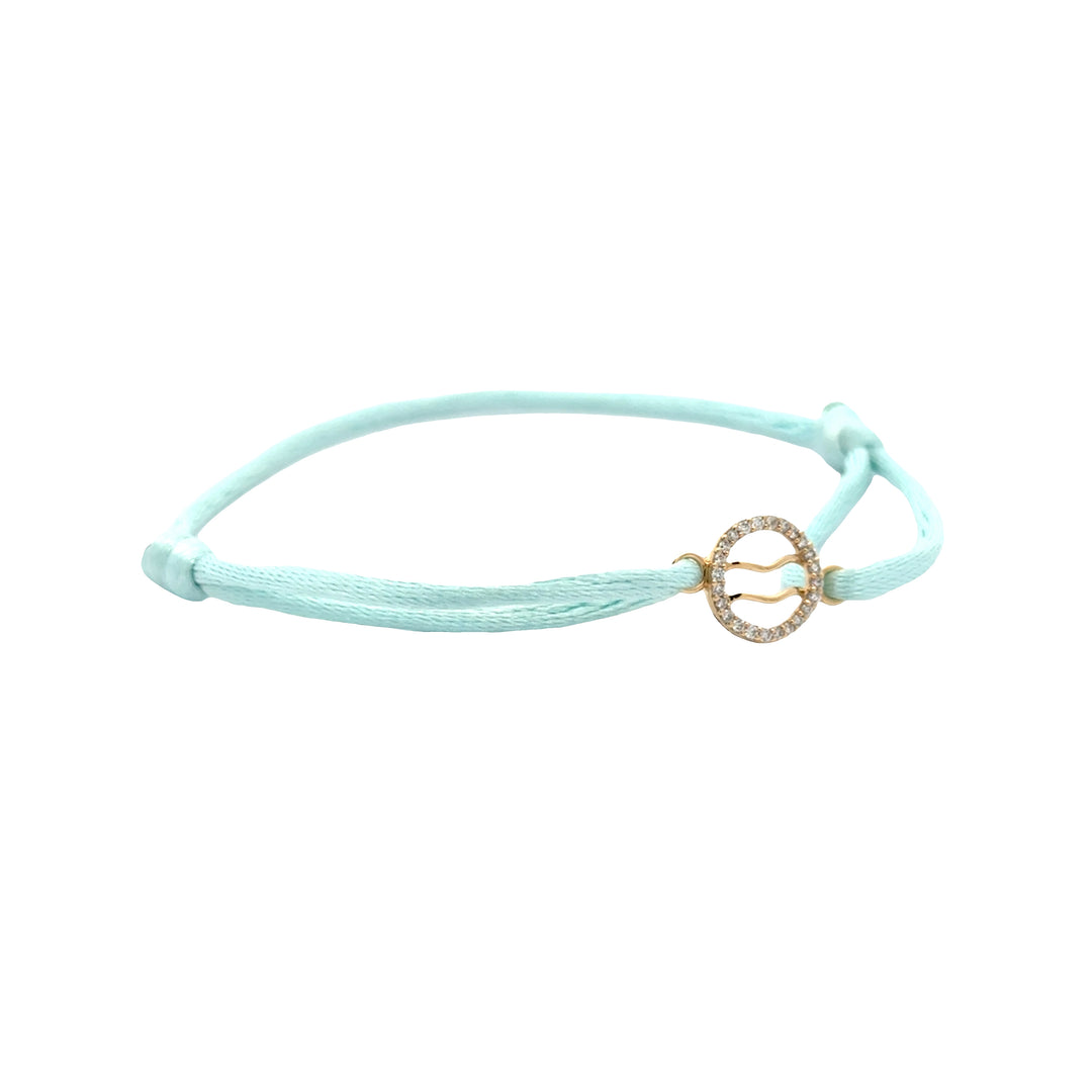 Sterrenbeeld Armband met Satijnenkoord - 18K Goud