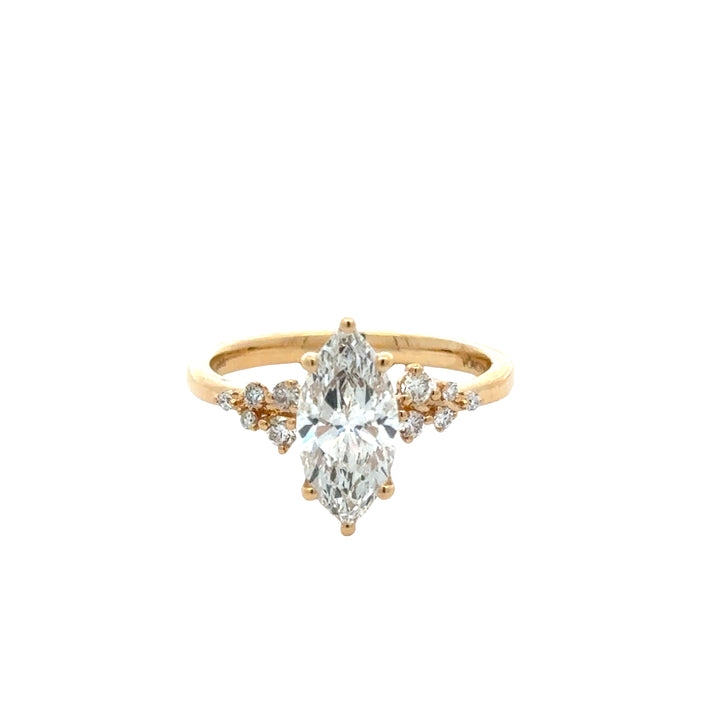 Marquise Ring Diamant Snowdrift 1,5 ct  - 18K Geelgoud