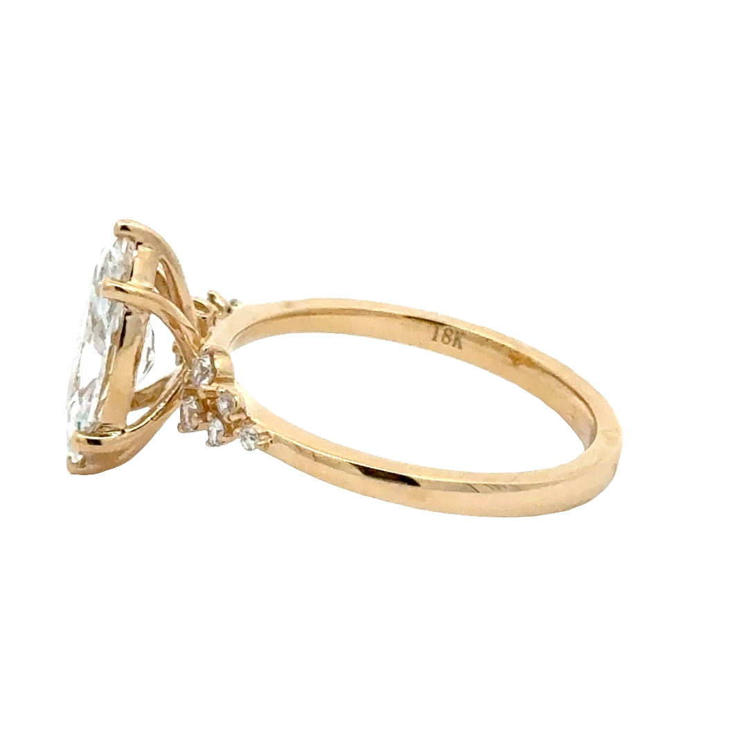 Marquise Ring Diamant Snowdrift 1,5 ct  - 18K Geelgoud