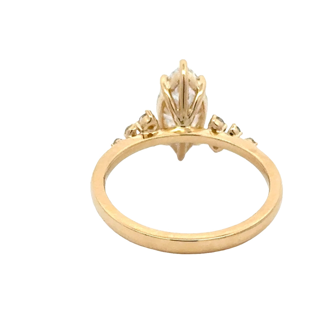 Marquise Ring Diamant Snowdrift 1,5 ct  - 18K Geelgoud