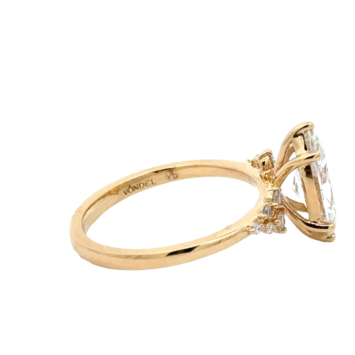 Marquise Ring Diamant Snowdrift 1,5 ct  - 18K Geelgoud