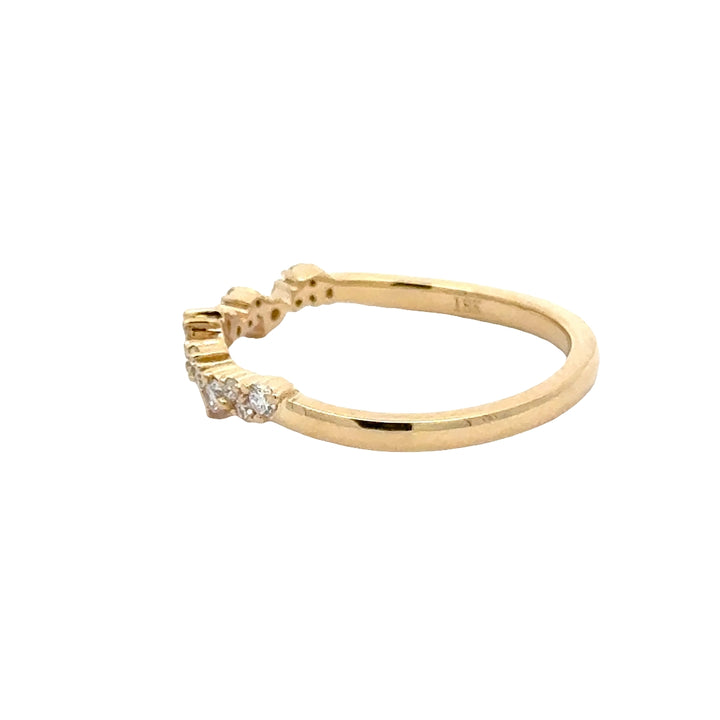 Sapphire 2 ct Oval Ring met Aanschuifring Set Diamant Snowdrift   - 18K Geelgoud