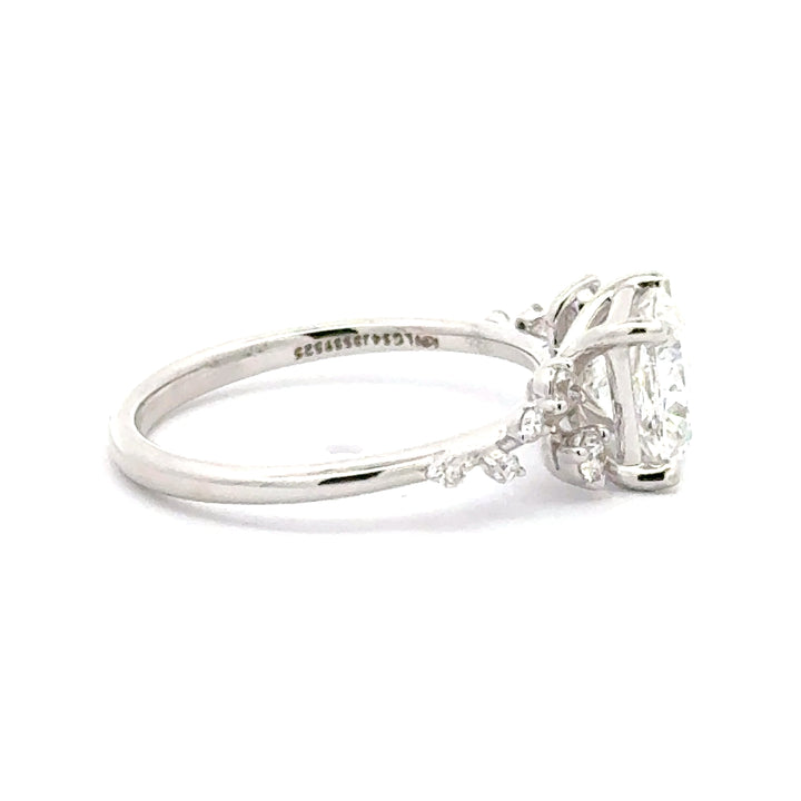 Cushion Cut Diamond Snowdrift Ring - 18K Gold - 1.82 ct