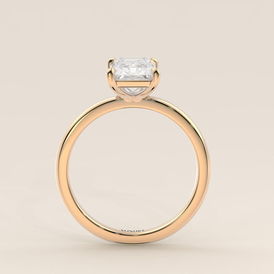 Verlovingsring radiant lab grown diamant, geelgoud