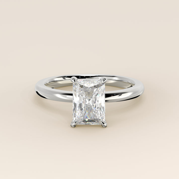 Verlobungsring mit strahlendem, im Labor gezüchtetem Diamanten, Weißgold