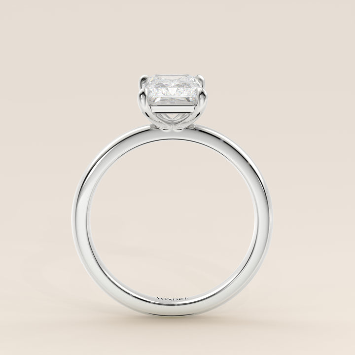 Verlobungsring mit strahlendem, im Labor gezüchtetem Diamanten, Weißgold