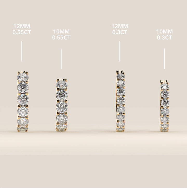Delphine - Huggies Lab Grown Diamond Earrings Set Of 2
