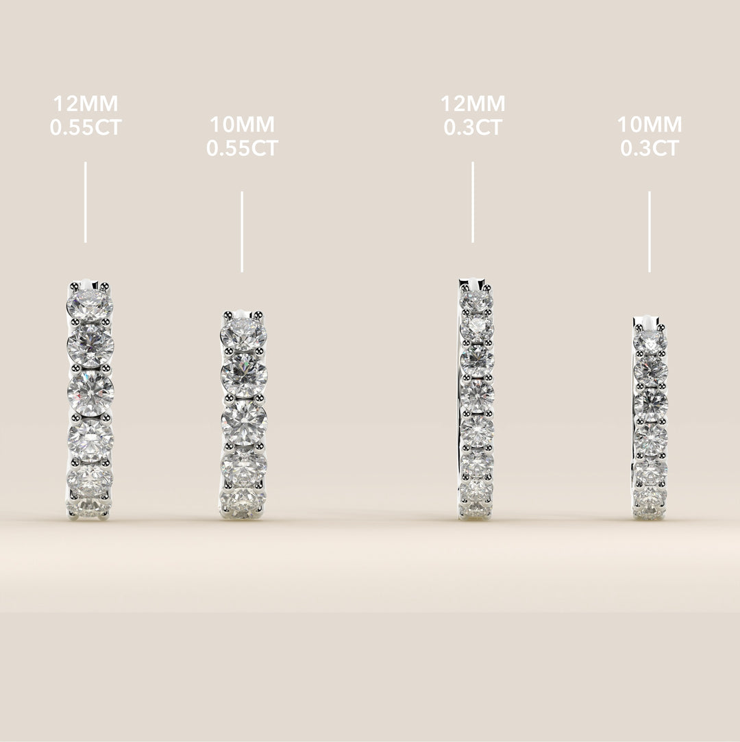 Delphine - Huggies Lab Grown Diamond Earrings Set Of 2