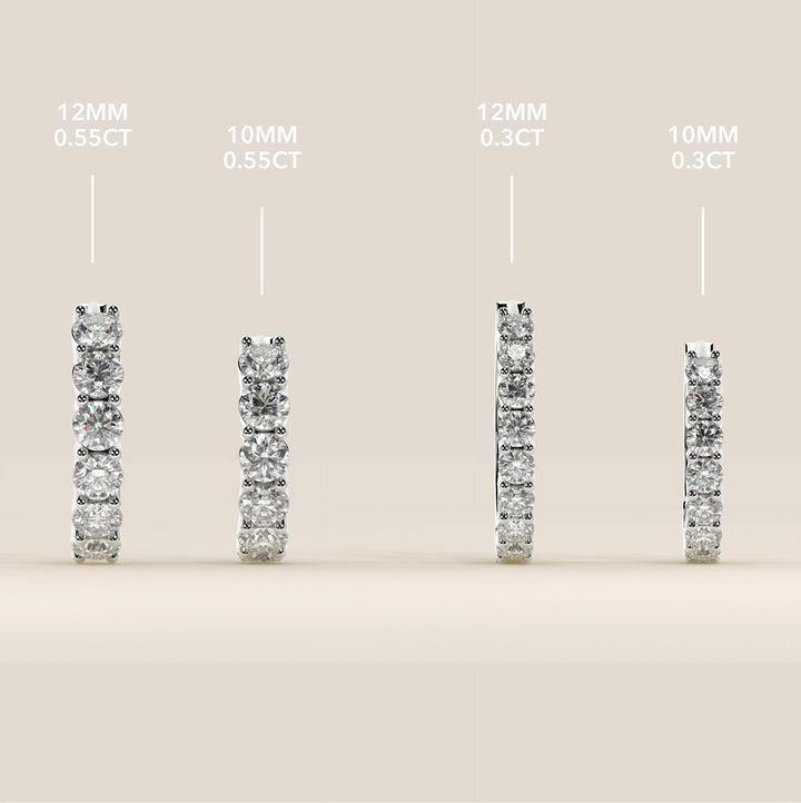 Delphine - Huggies Lab Grown Diamond Earrings Set Of 2