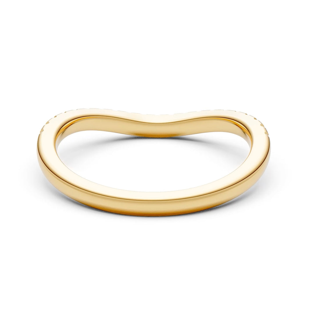 Curved Pave Aanschuifring - 18K Geelgoud - 0,27 ct