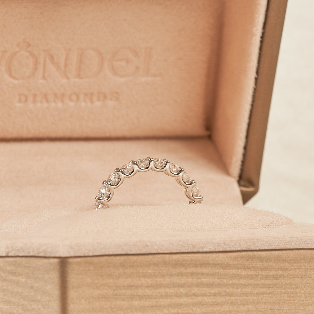 Laura - Eternity ring, volledig gezet in lab grown diamant - 18K Witgoud - 4.73 ct