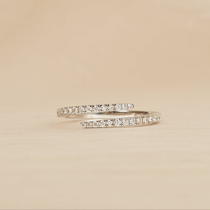 Wrap around Ring met Pave - 18K Goud - 0,28 ct