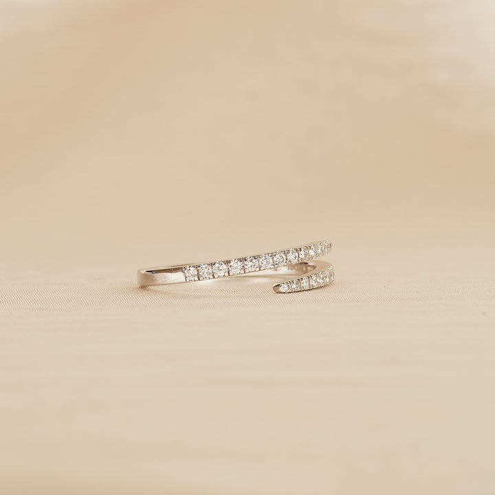 Wrap around Ring met Pave - 18K Goud - 0,28 ct
