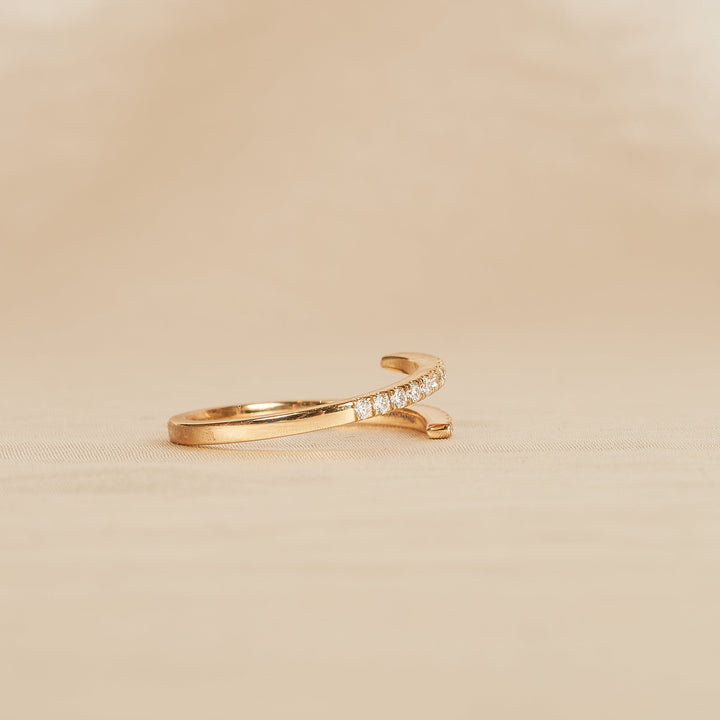 Wrap around Ring met Pave - 18K Goud - 0,28 ct